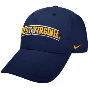 Nike West Virginia Mountaineers Navy Tackle Twill Swoosh Flex Fit Hat